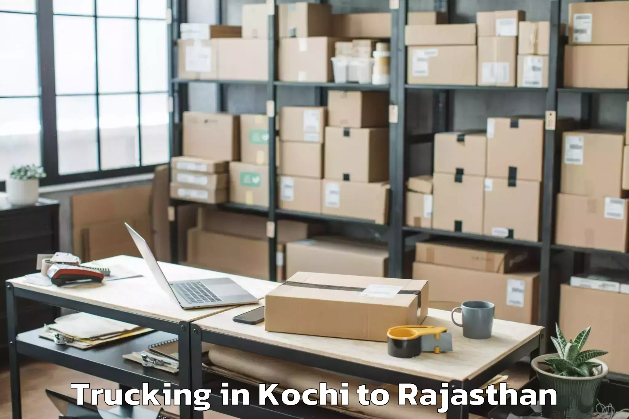 Book Kochi to Ladpura Trucking Online